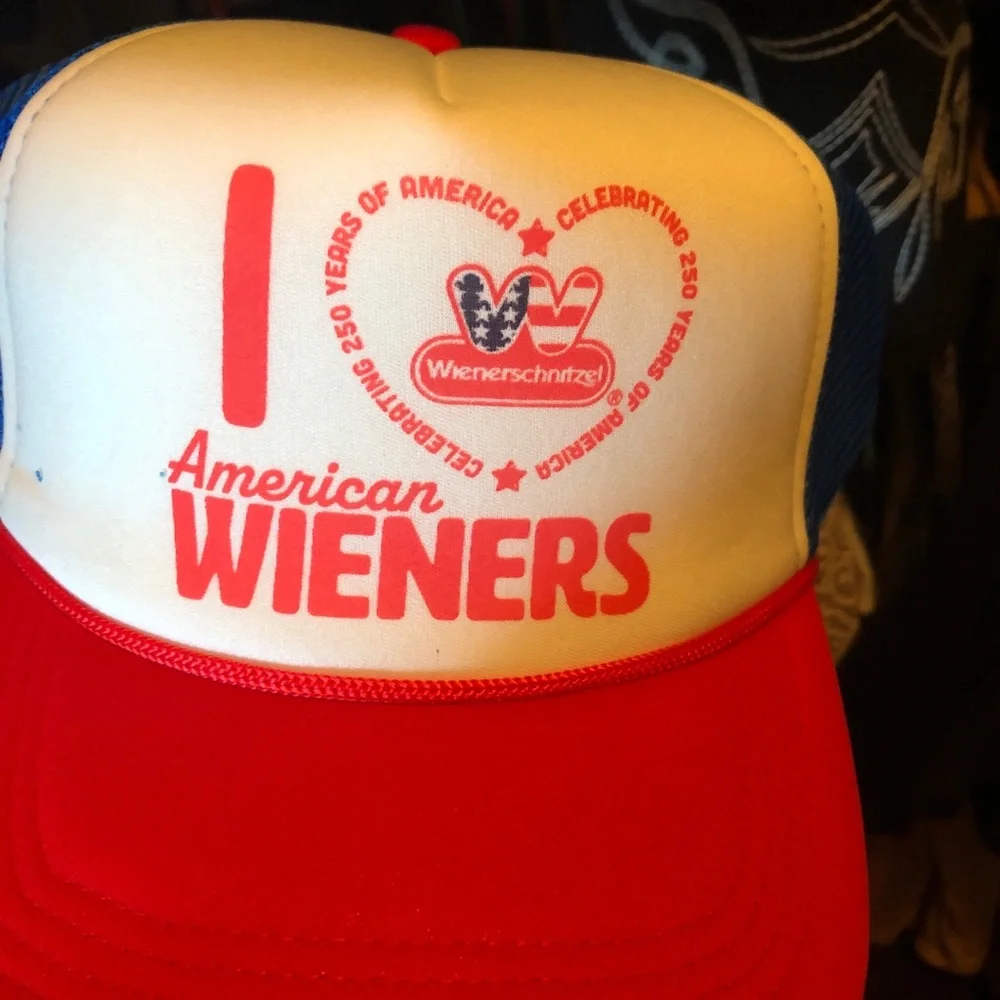 Wiener schnitzel American Wieners Red, White & Blue Trucker Hat